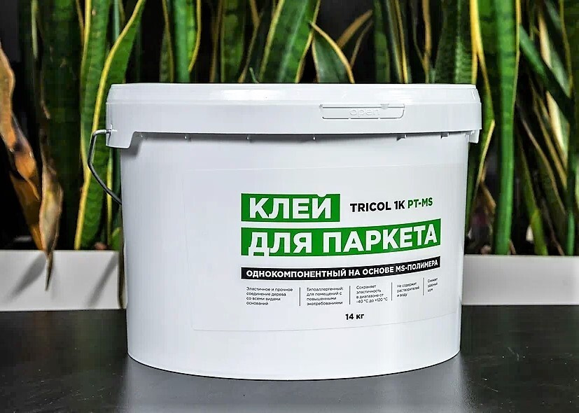 Клей TRICOL 1K PT-MS Однокомпонентный жестко-эластичный для укладки паркета на основе МС-полимера  #1