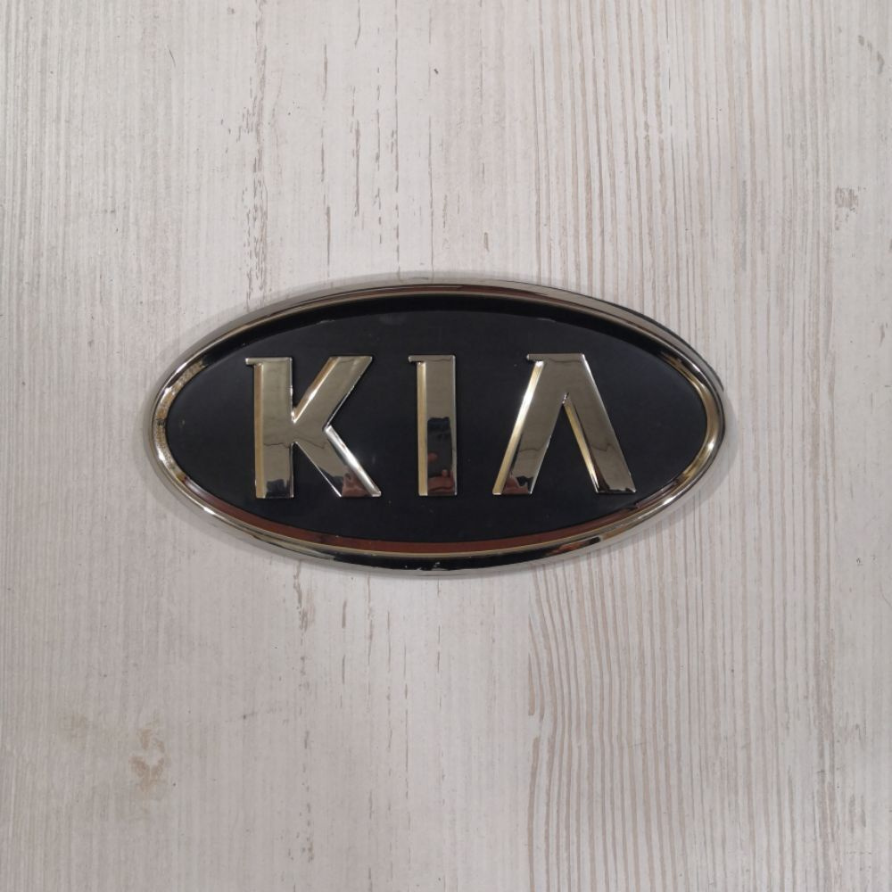 Эмблема KIA / КИА черная 18,5х9,5 см #1