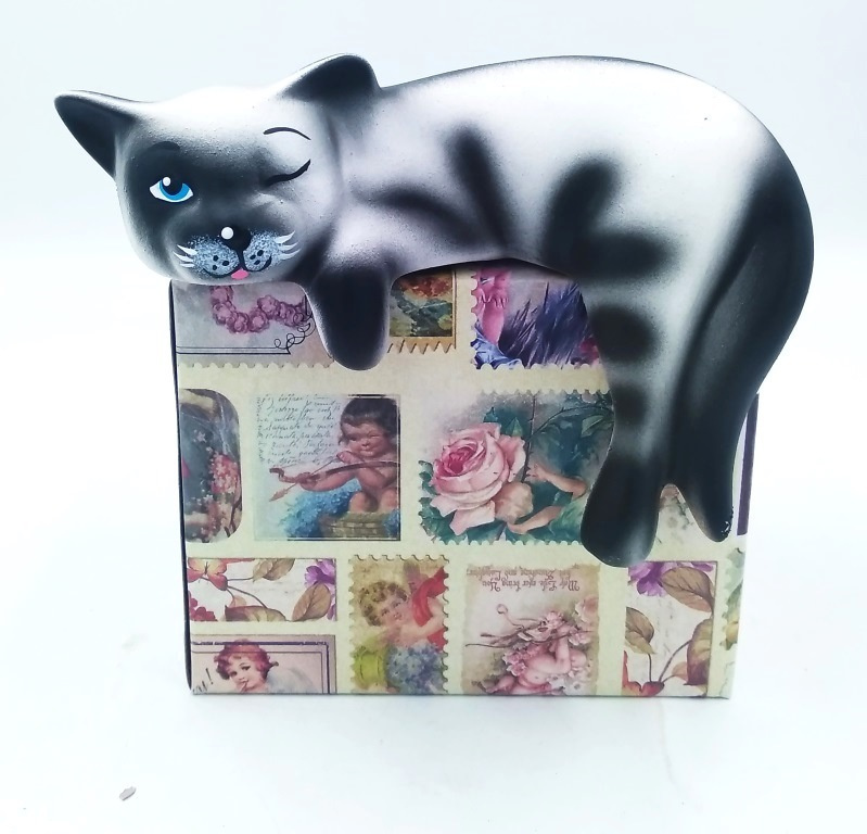 Статуэтка кошка Соня 16см керамическая для интерьера. Сувенир подарок на день рождения, новый год, маме #1
