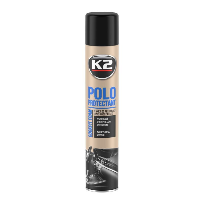K2 Полироль пластика в салоне автомобиля POLO PROTECTANT MAT (новая машина), аэрозоль 750ml  #1