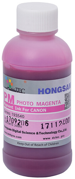 Чернила DCTec пигментные Canon Pro1000 Photo Magenta (фото малиновый) 200 мл  #1