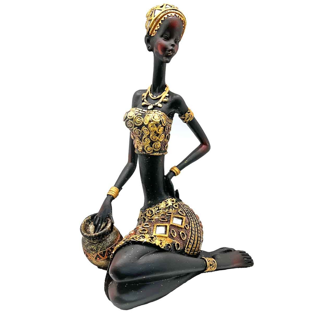 Статуэтка "Африканка с кувшином", 15*10*26 см. #1
