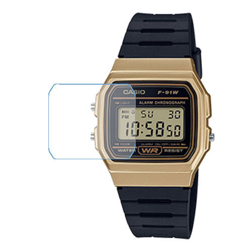 Casio F-91WM-9AEF защитный экран для часов из нано стекла 9H #1