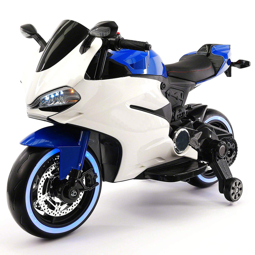 Детский электромотоцикл Ducati 12V - FT-1628-BLUE-WHITE #1