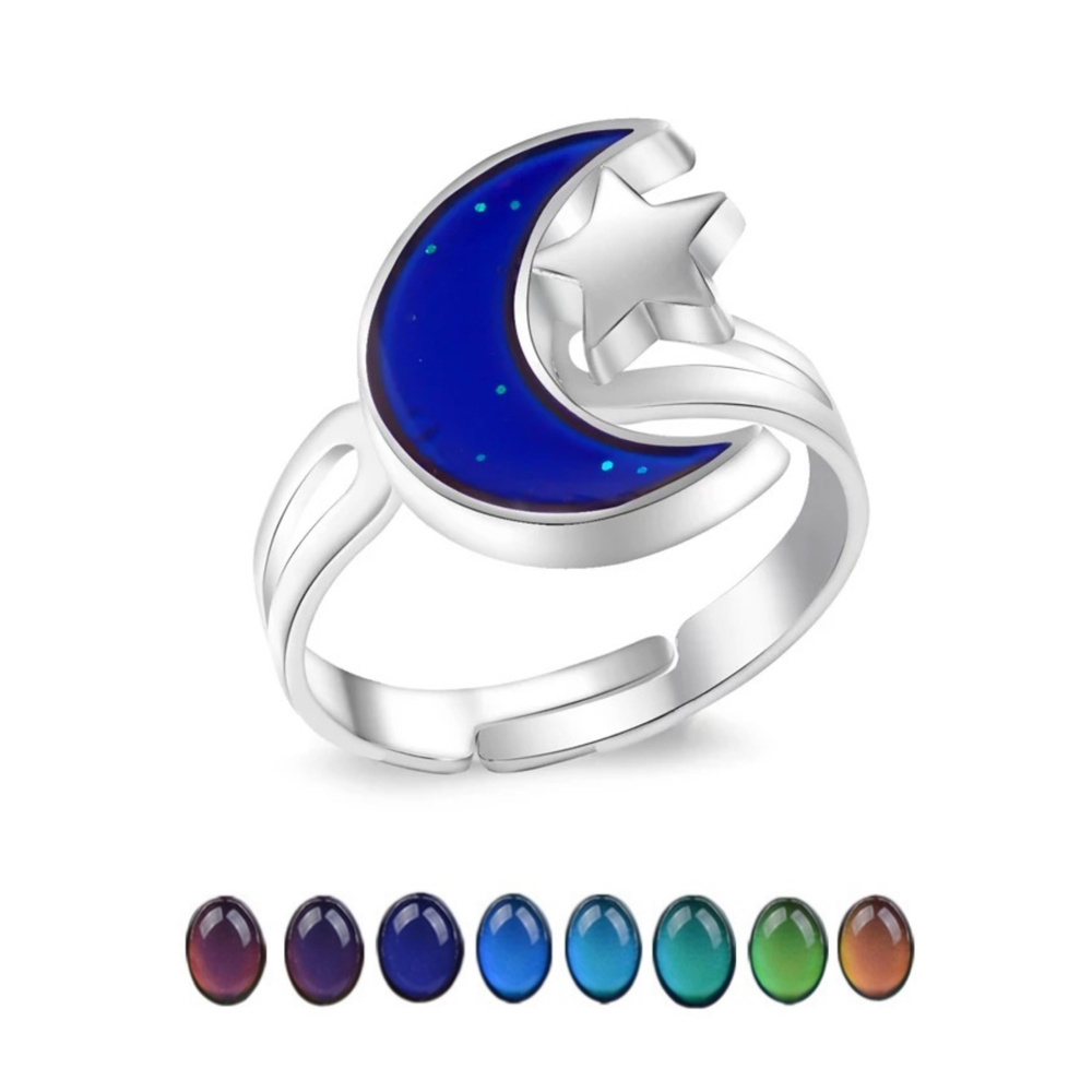 Кольцо, меняющее цвет Луна #1