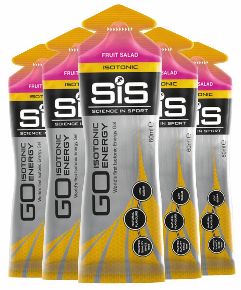 Энергетический гель SCIENCE IN SPORT (SiS) GO Isotonic Energy Gels 5 x 60 мл, Фруктовый салат  #1