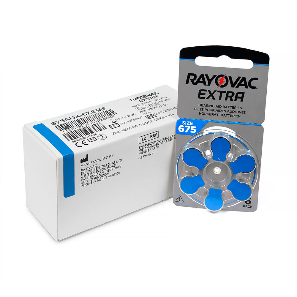 Элемент питания Rayovac Extra ZA675, 60шт #1