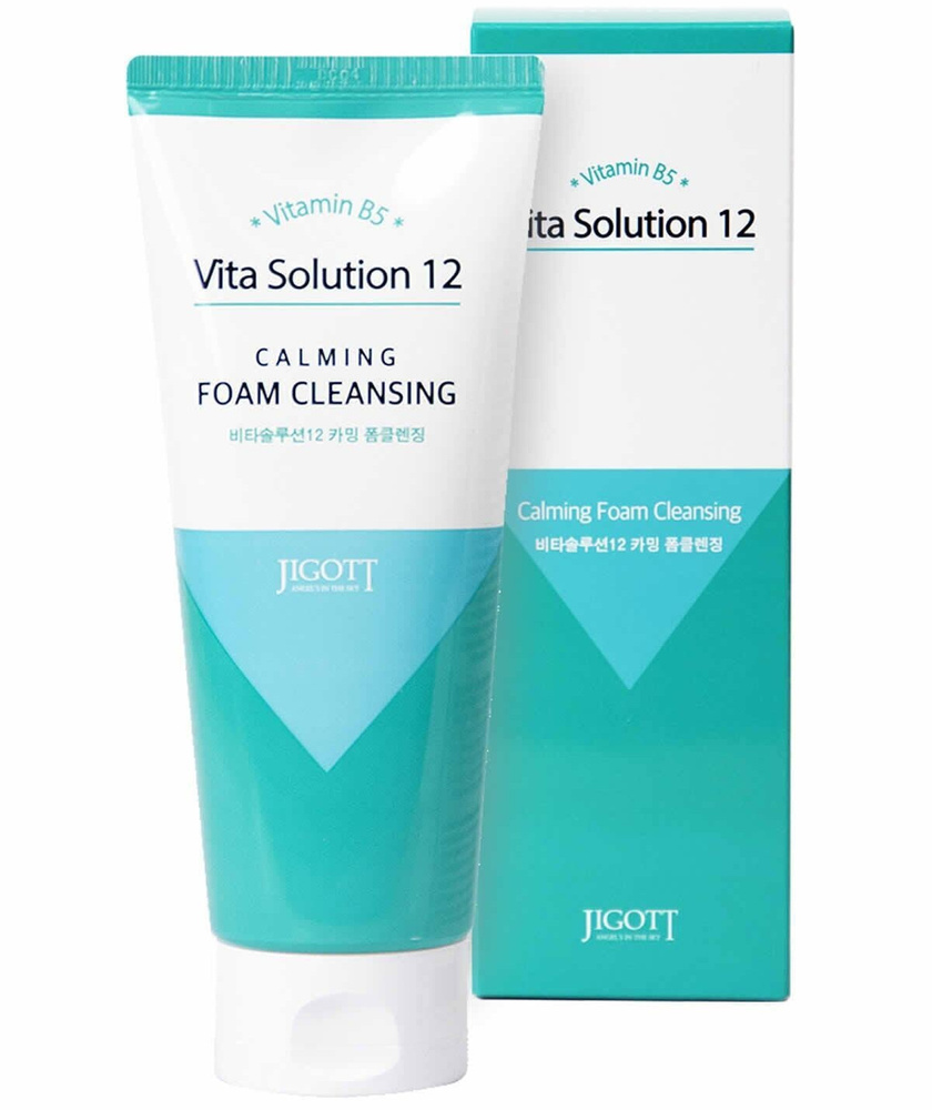 Jigott Пенка для лица успокаивающая Vita Solution 12 Calming Foam Cleansing, 180 мл  #1