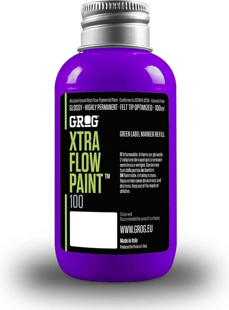 Заправка для маркеров и сквизеров Grog Xtra Flow Paint пурпурные Goldrake Purple 100 мл  #1