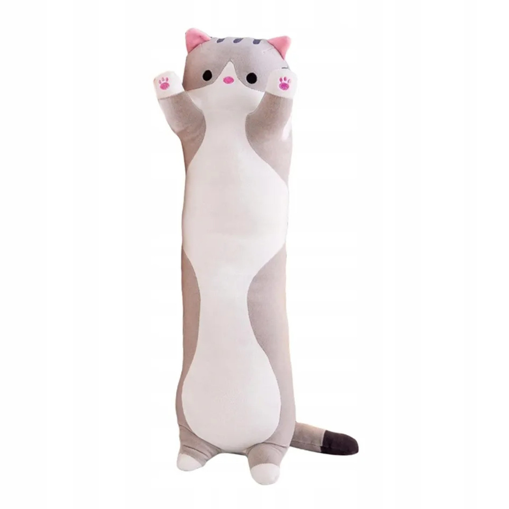Мягкая игрушка кот / цвет серый / кот батон / длинный кот 70 см  #1