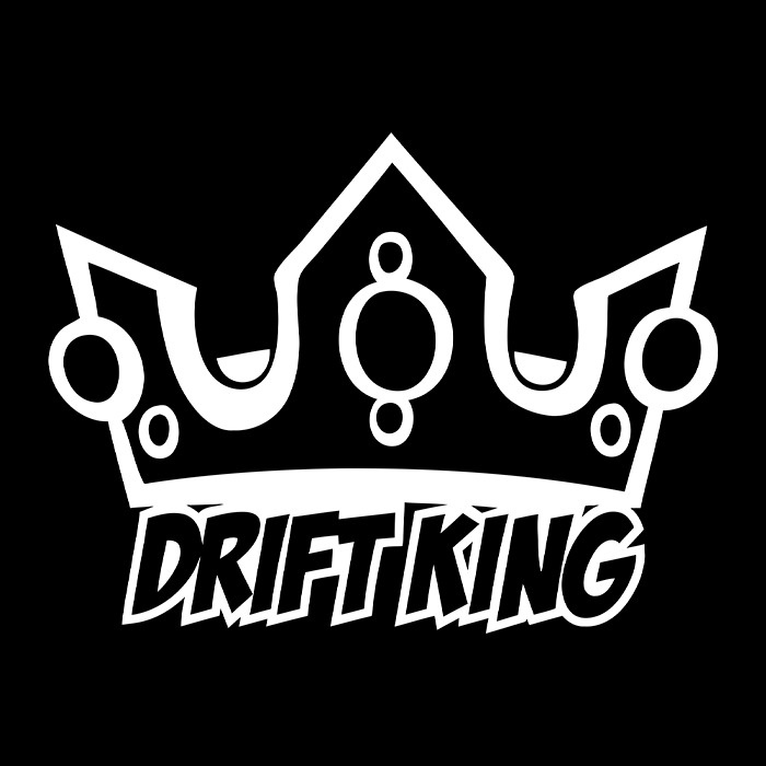 Наклейка на авто 20x15 Drift King с короной #1