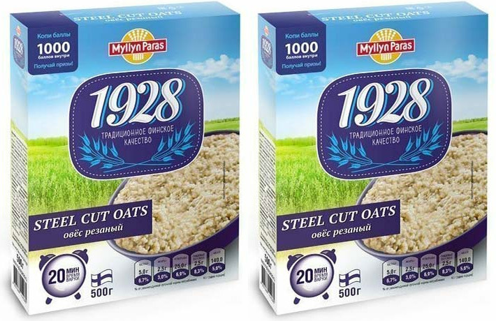 Овес Myllyn Paras Steel Cut Oats резаный, комплект: 2 упаковки по 500 г  #1