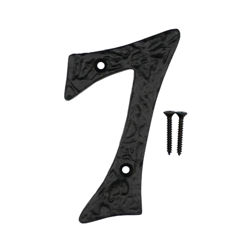 Цифры на дверь "7" сталь, черная #1