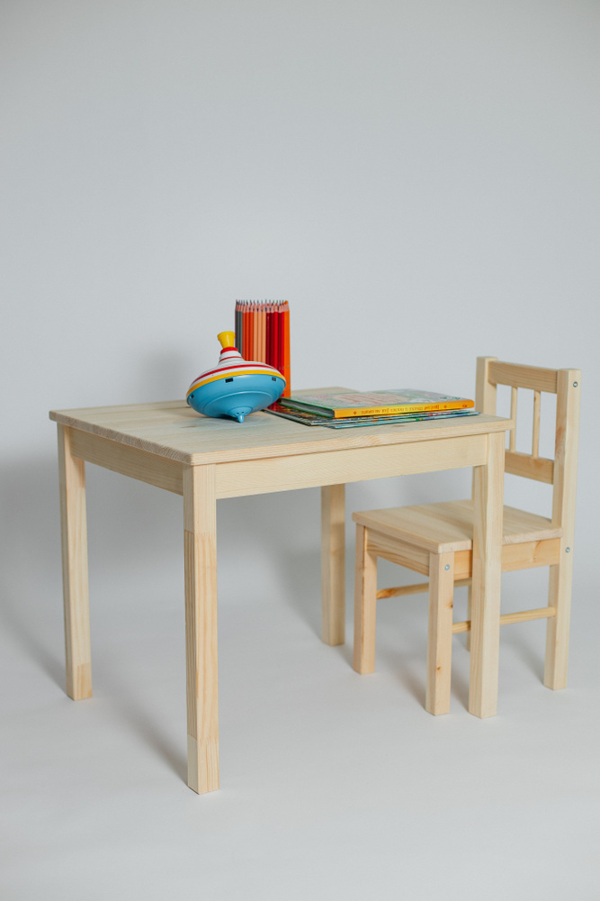 Комплект деревянной детской мебели стол и стул СВАЛА #1