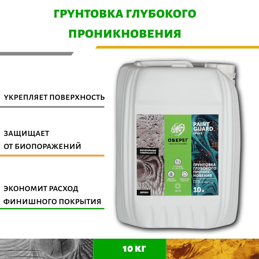 Грунтовка акриловая ГЛУБОКОГО ПРОНИКНОВЕНИЯ PaintGuard (ВД-АК-01-05) 10л  #1