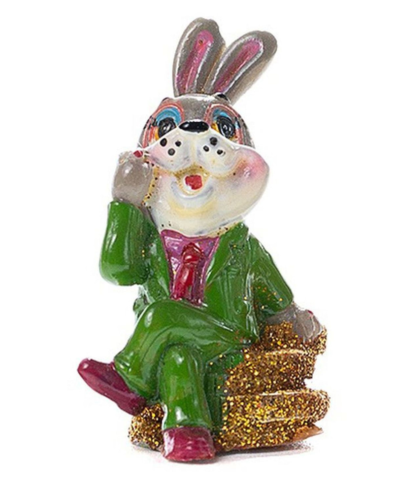 Сувенир с пожеланием Кролик Символ года 2023 / Подарок на Новый год 4,5*3 см  #1