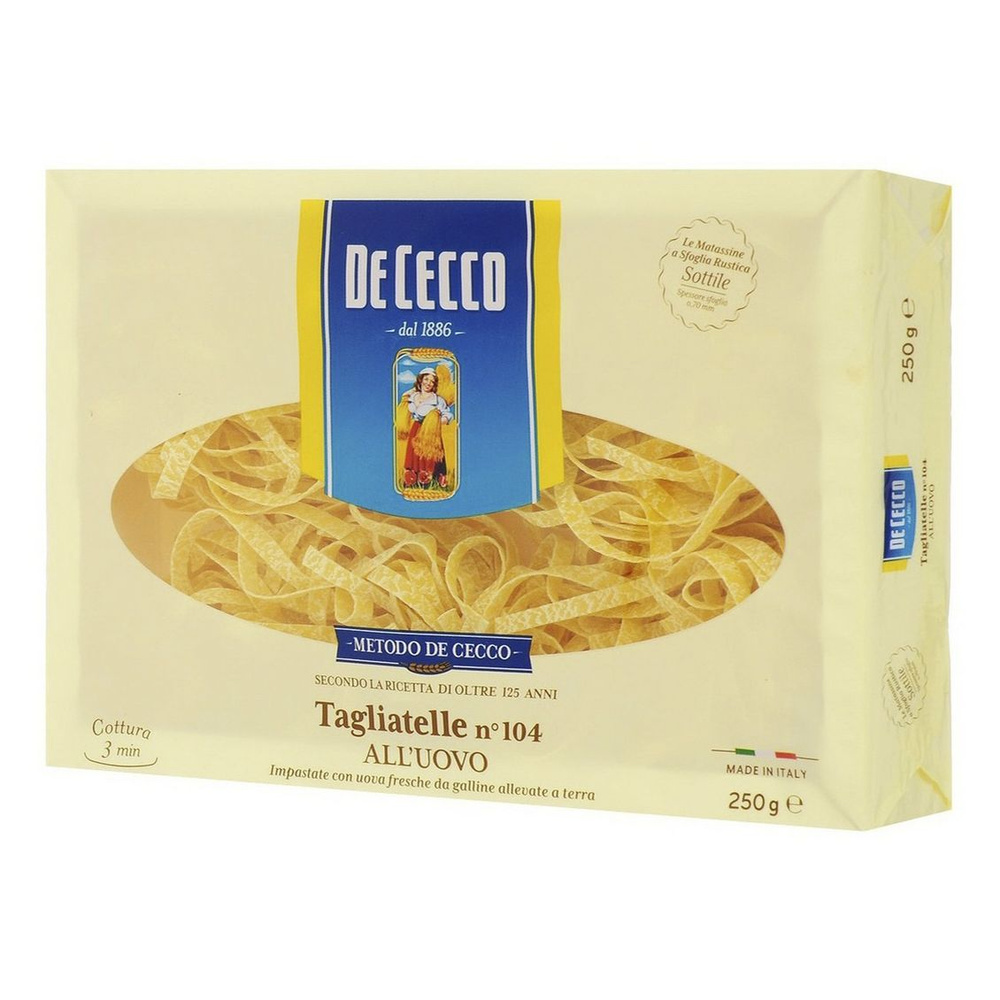 Макаронные изделия De Cecco Tagliatelle all'uovo 250 г #1