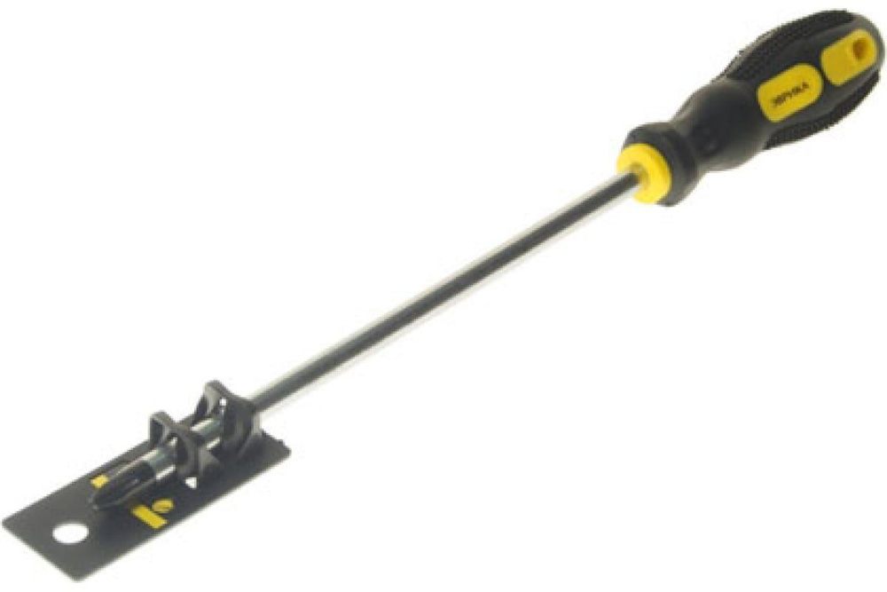 Отвертка крестовая PH3х200мм 8мм магнитная с противоскользящей ручкой (с держателем ) ER-7DH-15H ЭВРИКА #1