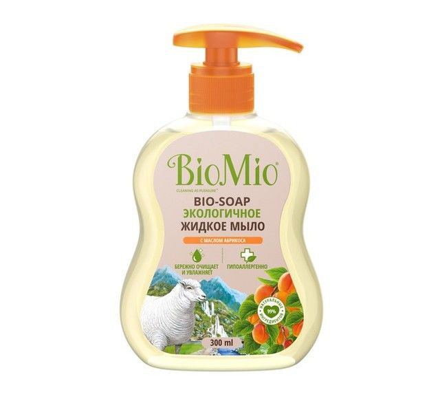 BioMio мыло жидкое Bio-Soap с маслом абрикоса 300мл #1