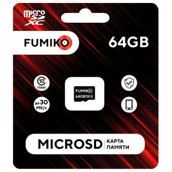 Карта памяти FUMIKO 64GB MicroSDHC Class 10 (без адаптера SD) #1