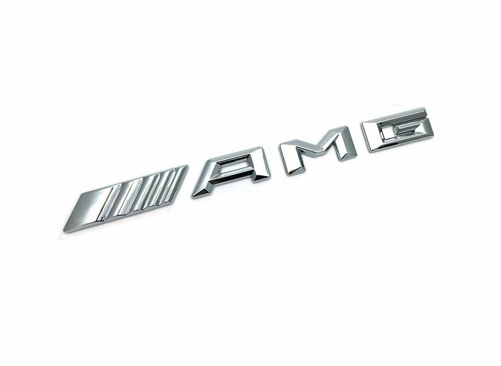 Эмблема Шильдик AMG на багажник для Mercedes Мерседес цвет хром  #1