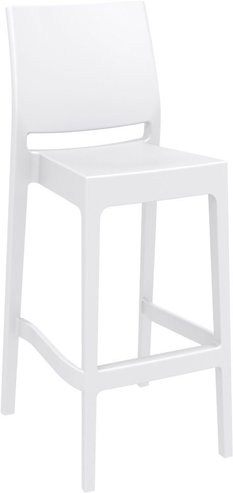 Барный пластиковый стул Maya Bar 75, цвет белый, Siesta #1