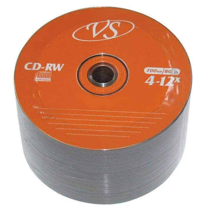 Cd rw диски VS, 50 шт, VSCDRWB5003 #1