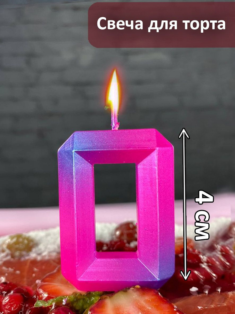 Праздникмастер Свечи для торта цифра 0 "цифры1", 1 шт, 1 уп.  #1