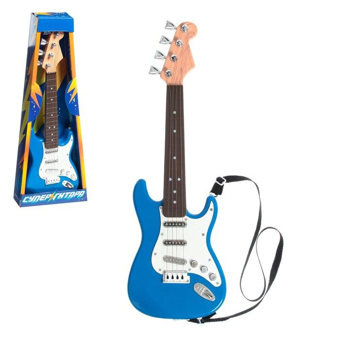 Музыкальная игрушка "Гитара рокер", звуковые эффекты, цвет синий / 7829842  #1