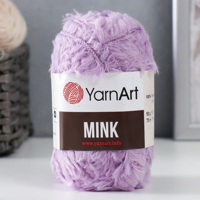 Пряжа для вязания YarnArt "Mink" 100% полиамид 75м/50гр, 350 астра #1