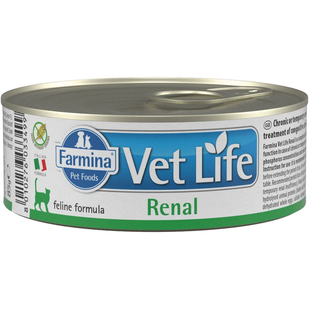 Корм для кошек Farmina Vet Life ренал 85г х 5 штук #1