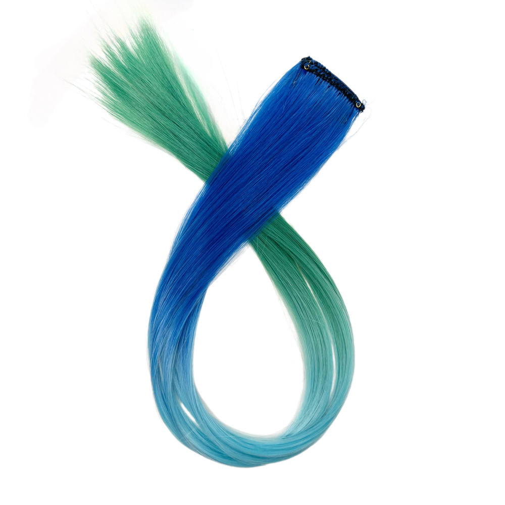 Пряди для волос цветные на заколке/ волосы цветные для наращивания ...