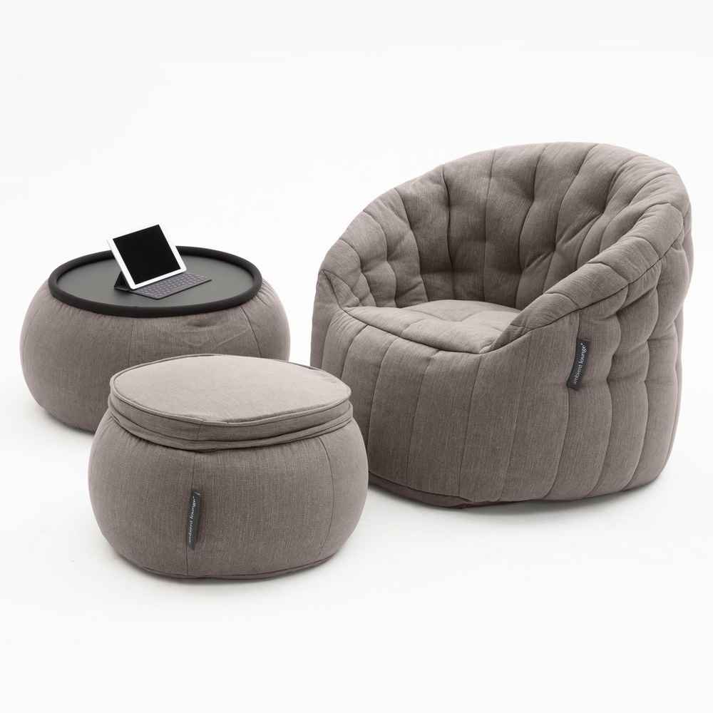 Комплект мягкой мебели для отдыха aLounge - Contempo Package - Hot Chocolate (шенилл, шоколадный) - бескаркасное #1