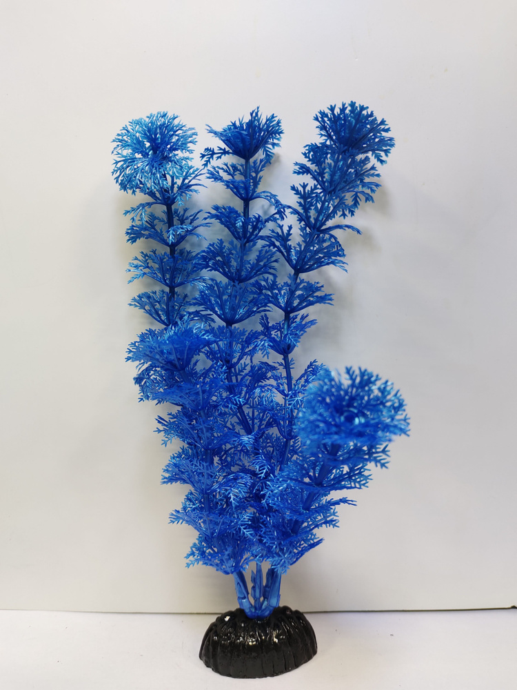 Растение искусственное пластиковое Кабомба синяя 20 см #1