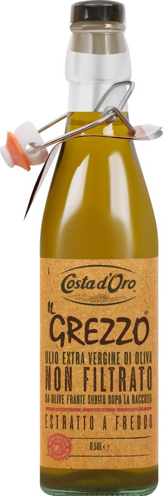 Масло оливковое COSTA D'ORO IL Grezzo нефильтрованное, Extra Virgin, 500мл  #1
