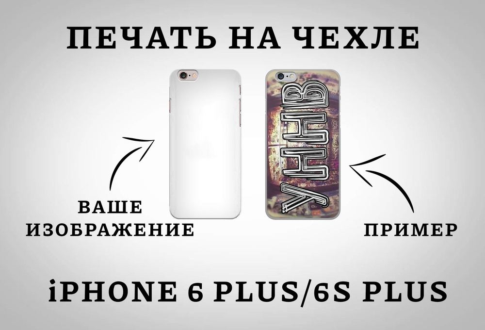 Пластиковый чехол для iPhone 6 Plus/6s Plus с вашим изображением/ айфон 6 плюс/ 6s плюс  #1