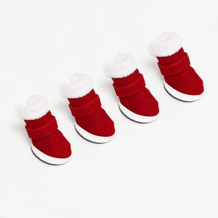 Ботинки "Кристмес", набор 4 штуки, 2 размер, красные #1