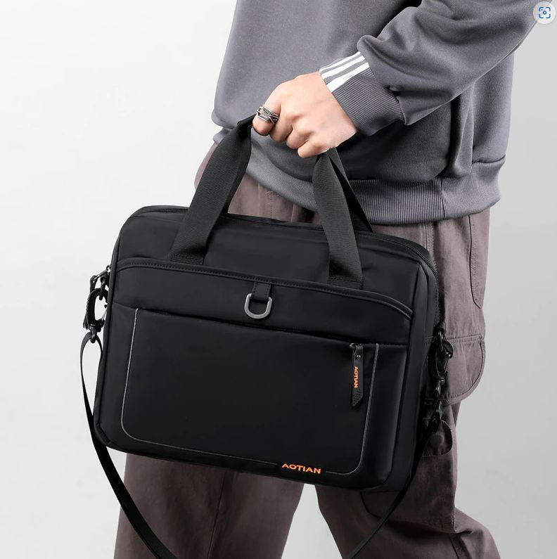 Мужская сумка Aotian мужская сумка-портфель на плечо через плечо под формат А4 на учебу на работу портфель #1