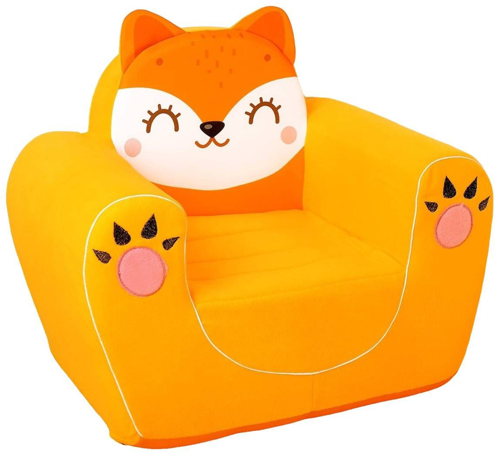 Мягкая игрушка-кресло "Лиса", мебель в детскую комнату #1