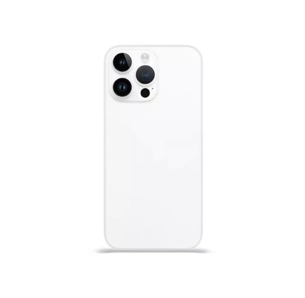 Ультратонкий чехол KzDOO (K-DOO) Air Skin для Apple iPhone 15 Pro / Айфон 15 Про (6.1), белый полупрозрачный #1