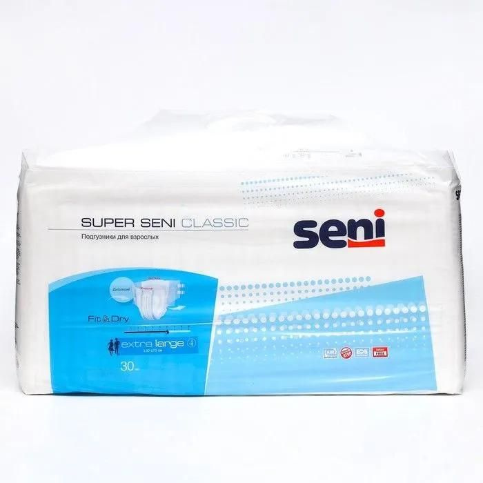Подгузники для взрослых SUPER SENI CLASSIC Extra Large по 30 шт., обхват 130-170 см.  #1