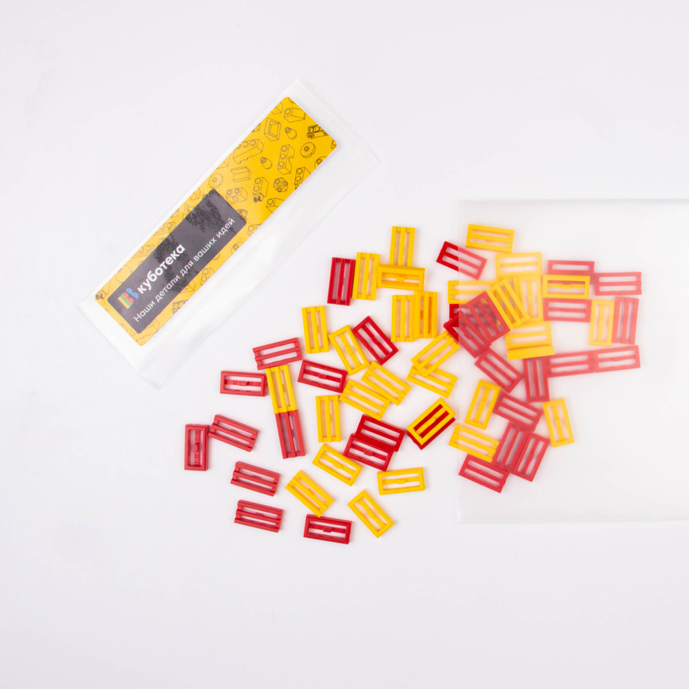 Набор деталей от Куботеки для пластикового конструктора, для мальчиков и девочек, красные и желтые специальные #1