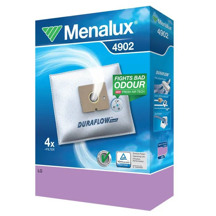Menalux 4902, мешки для пылесоса LG (4 штуки + 1 моторный фильтр) #1
