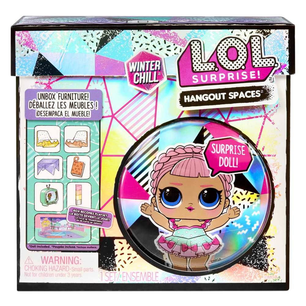 Игровой набор с куклой L.O.L. Surprise! Furniture Winter Chill 5 серия ЛОЛ Фурнитура - ICE Sk8er  #1
