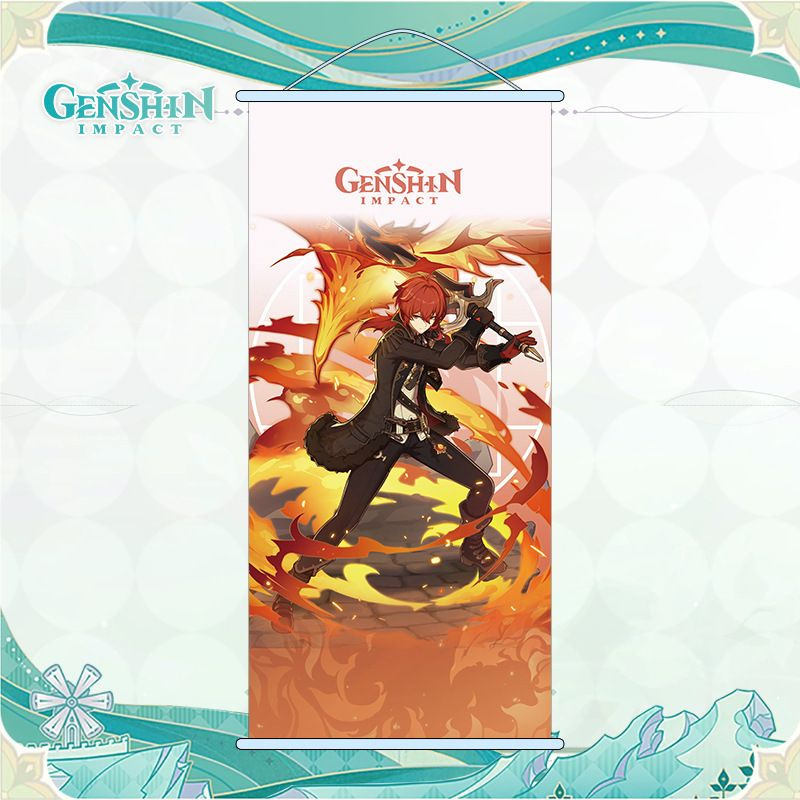 Дилюк Genshin Impact (Геншин Импакт) Плакат #1