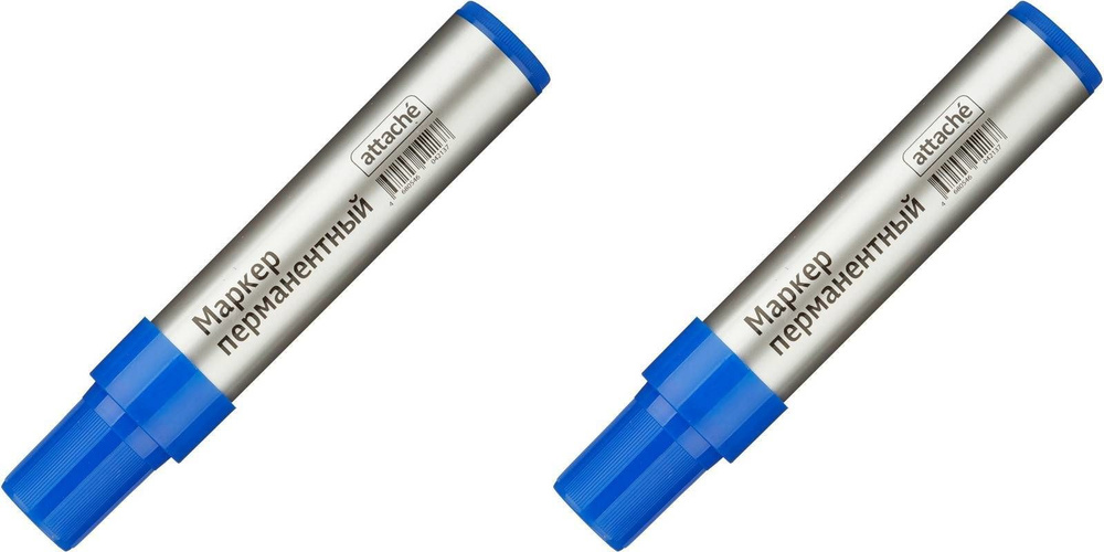 Attache Маркер перманентный Синий, 3-10 мм, 2 шт - купить с доставкой ...