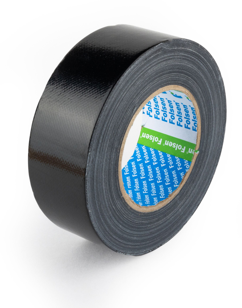 Чёрный глянцевый duct tape Folsen Gloss 48мм х 50м. #1