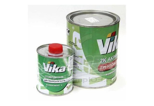 Грунт акриловый "VIKA" 2K 3+1 HS (1 л) (серый) (комлект + отвердитель 250 мл)  #1