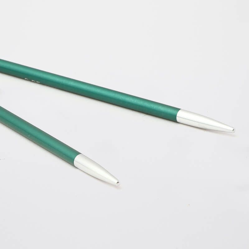 Спицы для вязания съемные укороченные 3,25 мм 8,5 см KnitPro Zing, 2 шт., изумрудный (47529)  #1