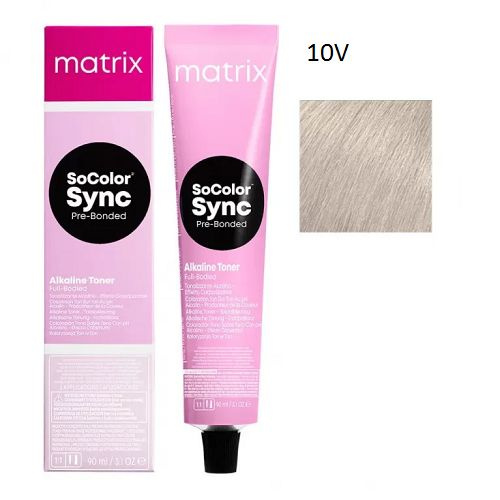 Крем краска MATRIX SoColor Sync Pre-Bonded 10V, 90 мл #1